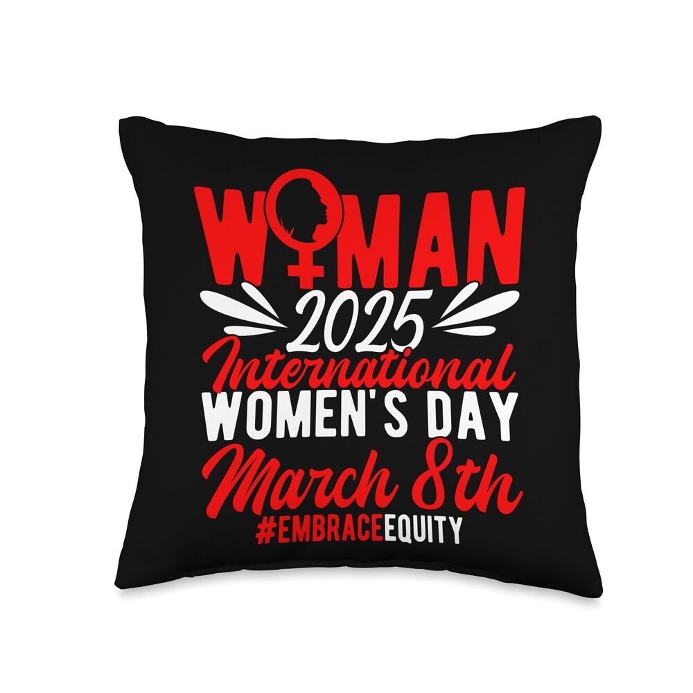 9331 2025 International Day March 8th Throw Pillow
